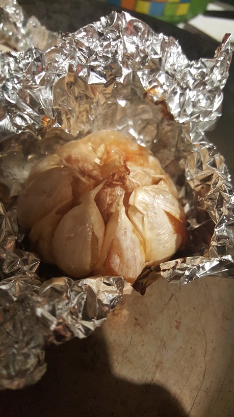 Pan roasted garlic