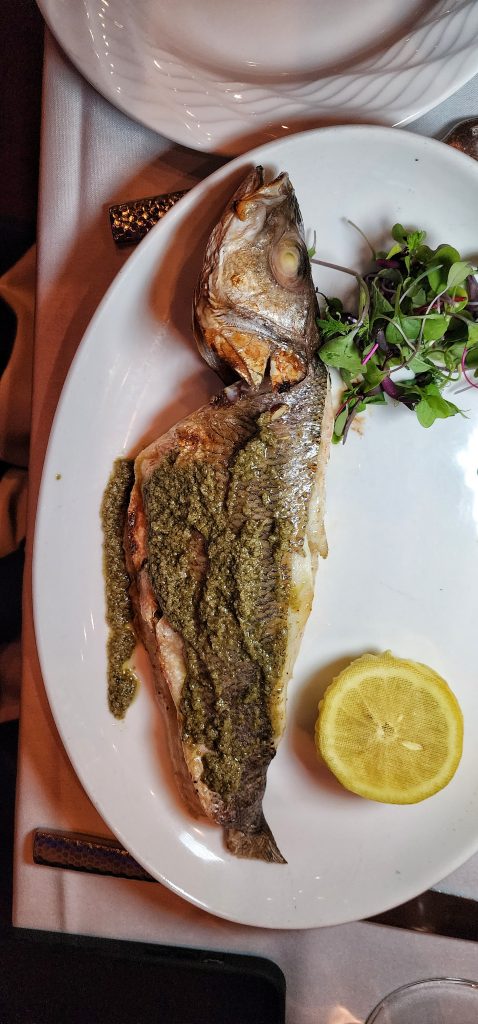 Sea Fire Grill ROASTED MEDITERRANEAN BRANZINO