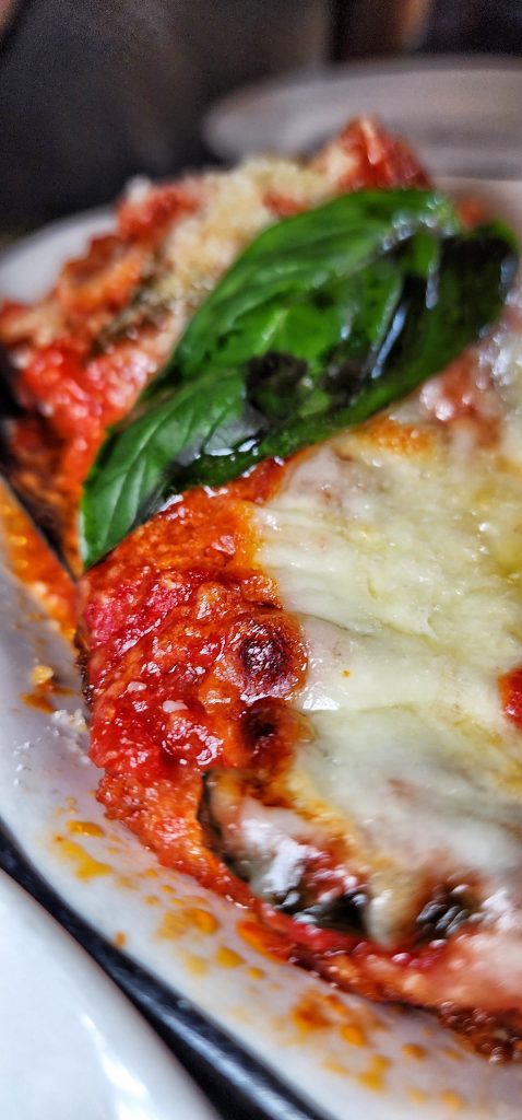 Frank chicken parmup close