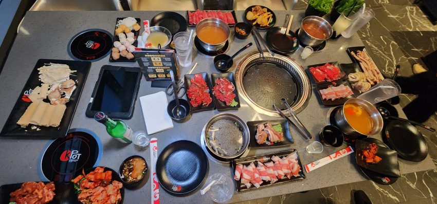 Kpot Korean BBQ Midtown Full Table