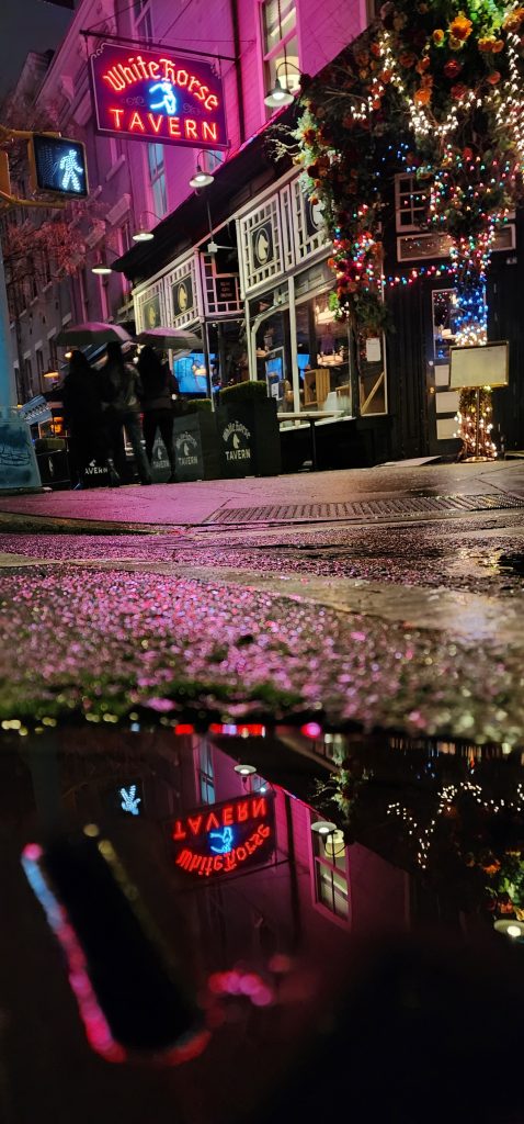 White Horse Tavern After Rain Reflection
