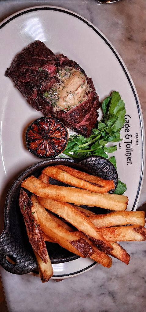 Gage and Tollner Steak Frites top