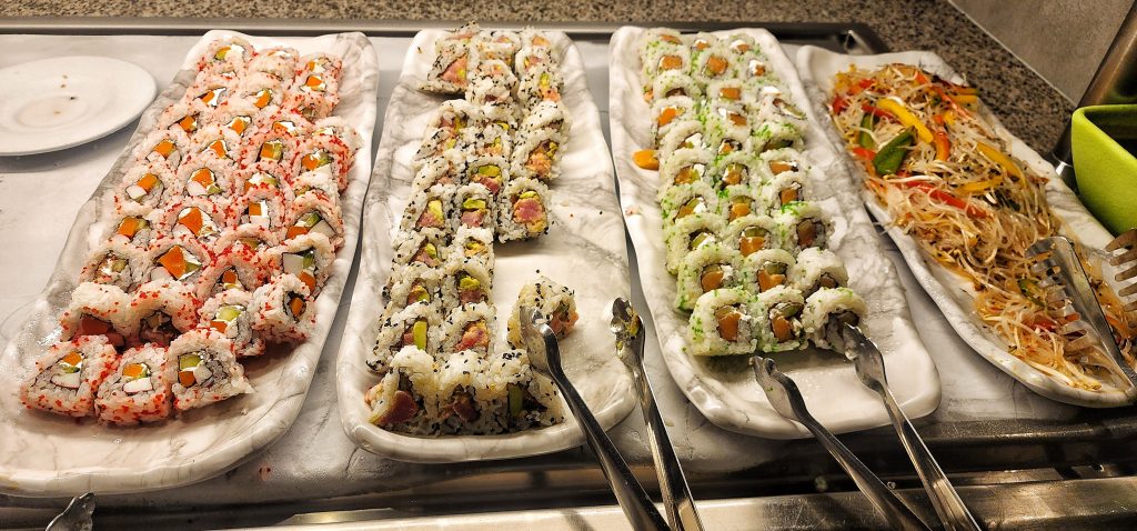 Hotel Riu Caribe Shangri-La sushi buffet