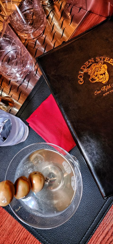 Golden Steer NYC start of the Meal