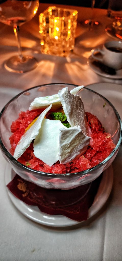 Golden Steer NYC Meringue and Granita