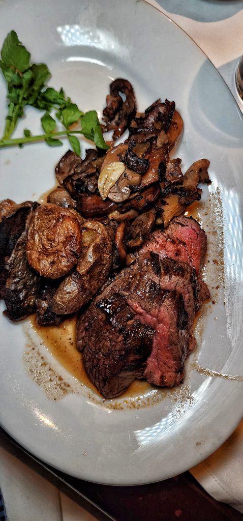 sliced filet mignon lunch top