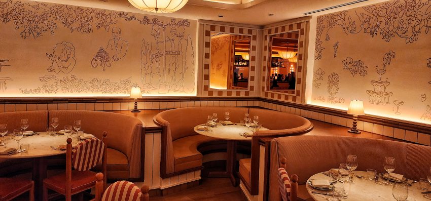 Giulietta NYC dining room Friday evening