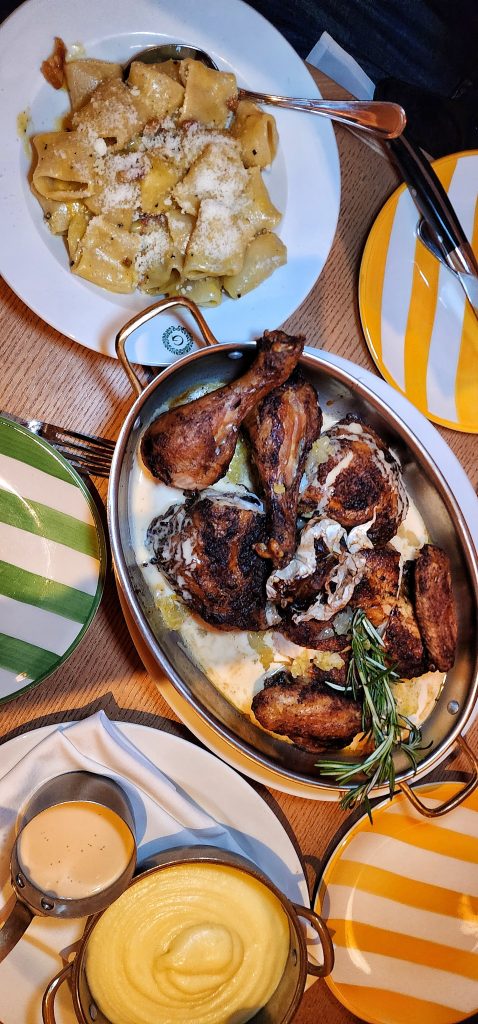 whole roasted lemon rosemary chicken Table