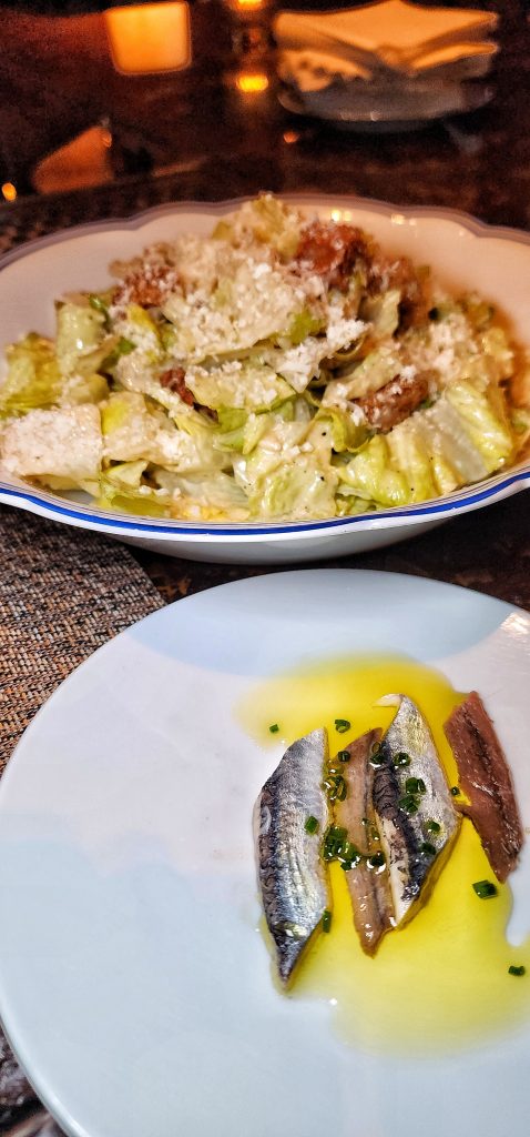 Caesar salad anchovies