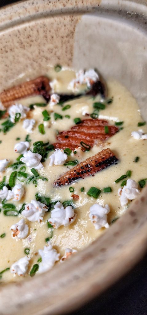 seared scallops corn puree
