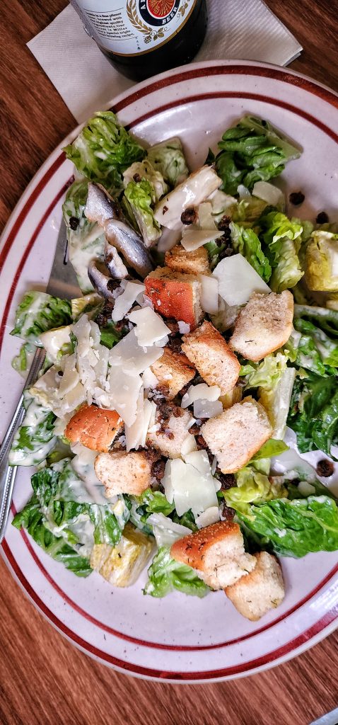 Caesar salad top
