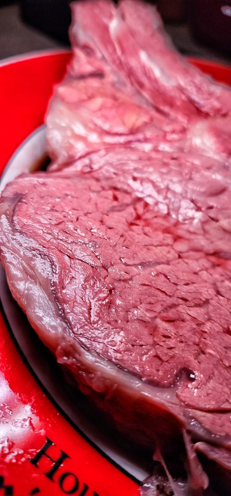 King Cut prime rib upclose