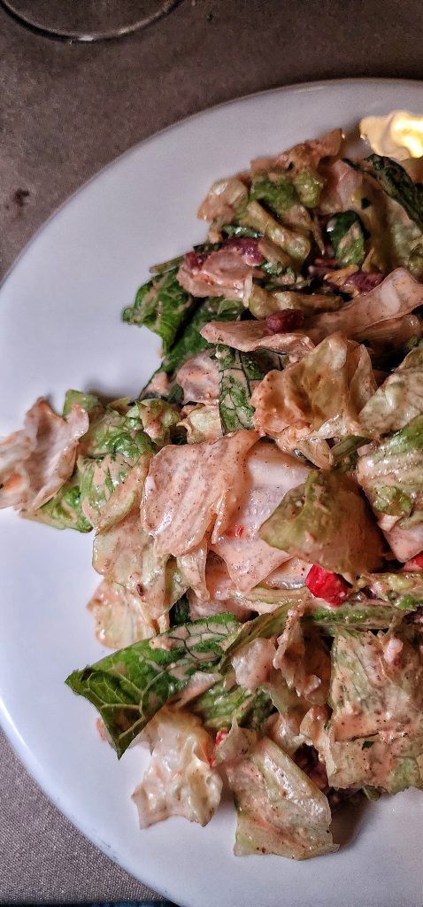 tableside spinning salad upclose