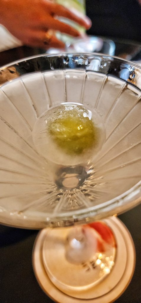 clean dirty martini frozen olive