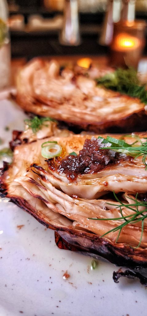 Rotisserie Cabbage up close