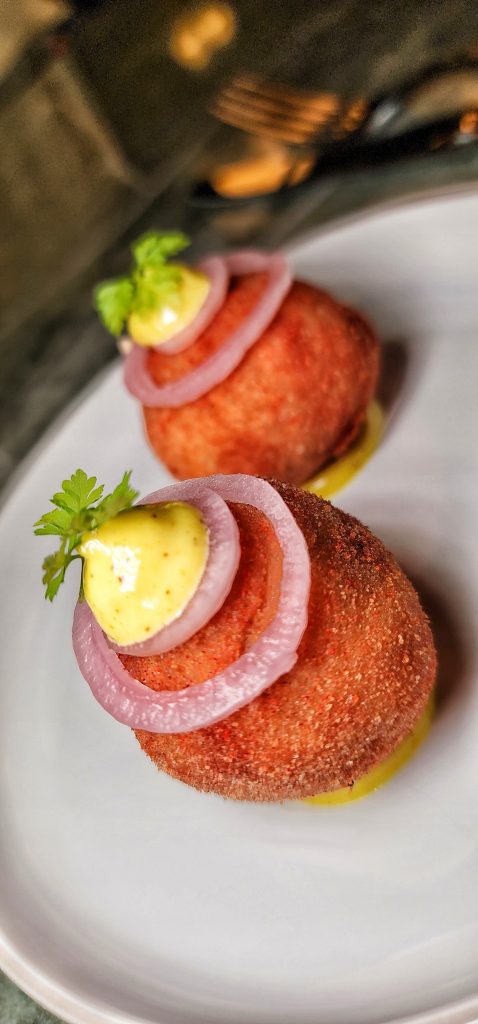 quail Scotch eggs appetizer