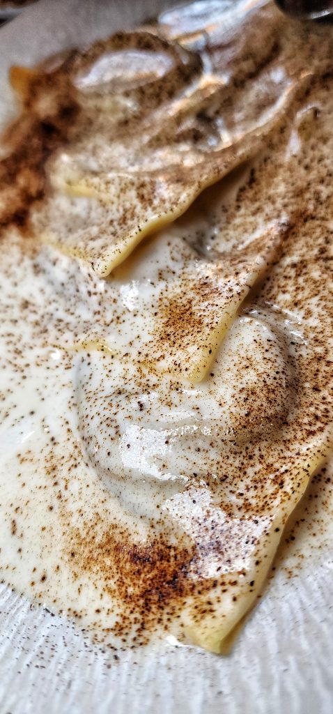 lobster triangoli black garlic