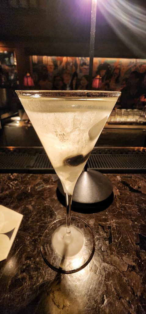Ice cold martini at the bar