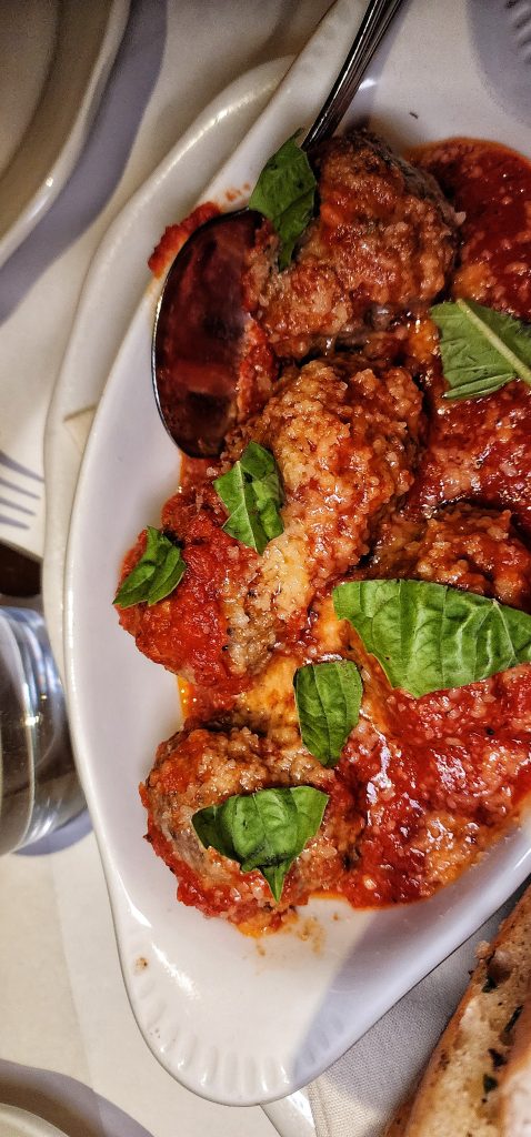 Wagyu meatballs with garlic bread